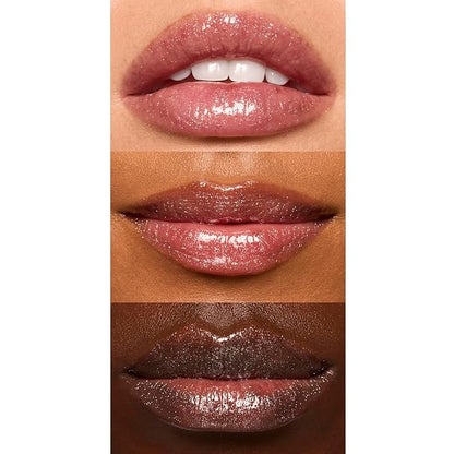 e.l.f. Glow Reviver Lip Oil, Nourishing and Hydrating with High-Shine Glimmer Finish & Sheer Wash Of Color, Minty Scent, Non-Sticky, Vegan & Cruelty-free, Crystal Baller