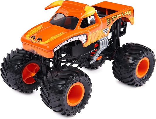 Monster Jam, Official El Toro Loco Monster Truck, Collector Die-Cast Vehicle, 1:24 Scale, Kids Toys for Boys Ages 3 and up