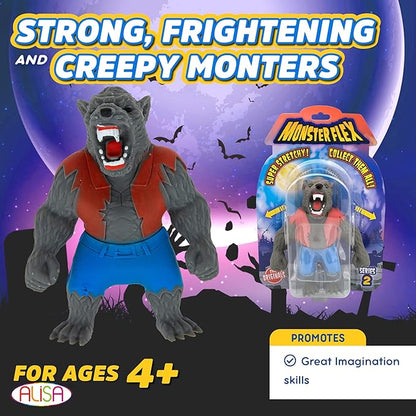 Monster Flex Stretchy Toys - 14 Unique Spooky Stretch Monsters - Kids Birthday Gift Party Favors, Sensory Fidget Stress Toys - Series 3 (Thief)