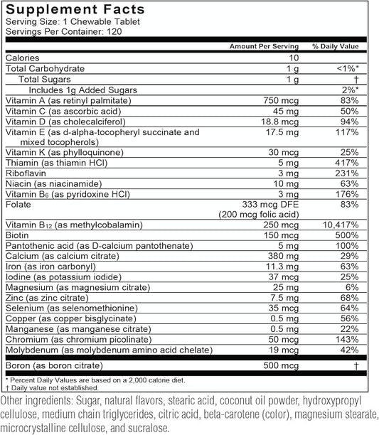 BariatricPal "All-in-ONE Chewable Multivitamin with Calcium Citrate & Iron - Orange (90-Day Supply)