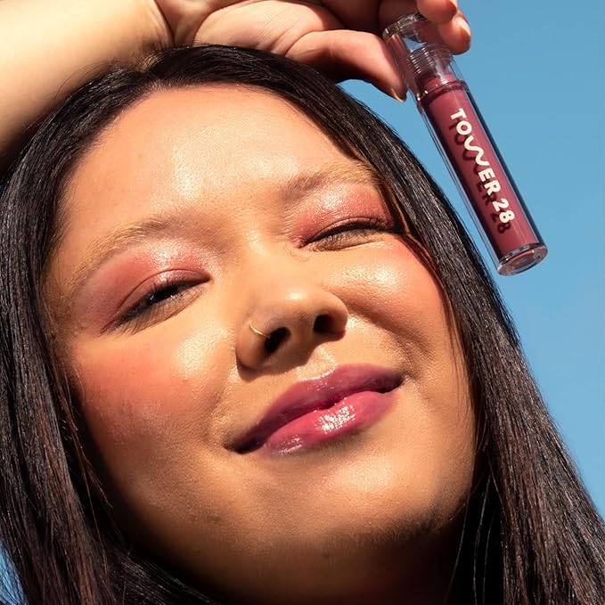 Tower 28 ShineOn Milky Lip Jelly, SESAME, Non-Sticky, Hydrating Vegan Lip Gloss in Milky Mauve, Apricot and Raspberry Seed Oil, Moisturizing, Clean, Cruelty Free