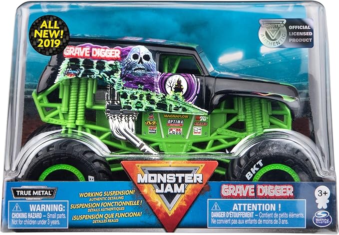 Monster Jam Official Grave Digger Monster Truck, Die-Cast Vehicle, 1:24 Scale