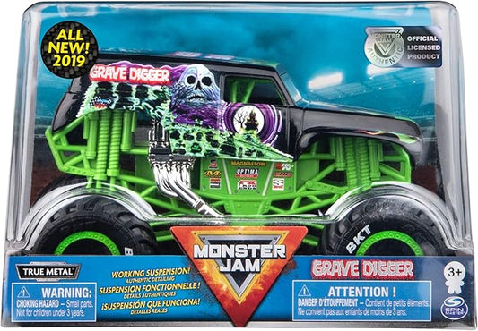 Monster Jam Official Grave Digger Monster Truck, Die-Cast Vehicle, 1:24 Scale