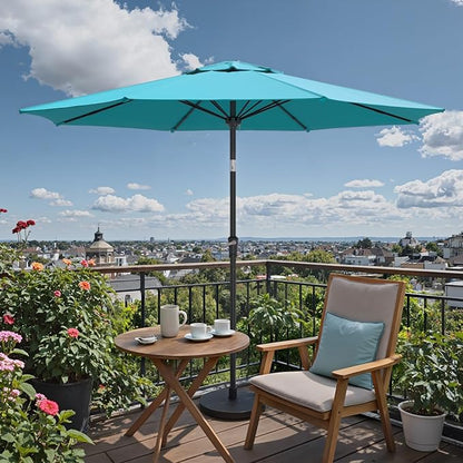 Patio Umbrellas, Pool Umbrella, Outdoor Umbrella with Push Button Tilt/Crank, Deck Umbrellas, Market Umbrela Table for Backyard, Deck, Garden, Pool
