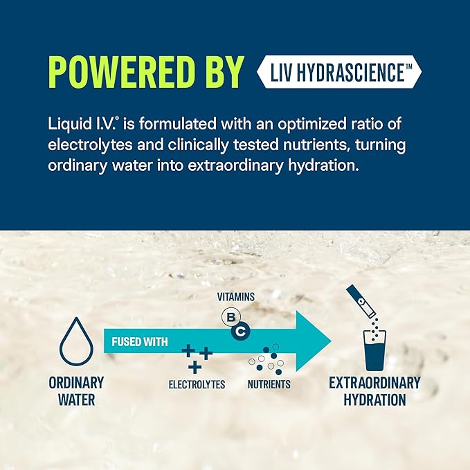 Liquid I.V.® Hydration Multiplier +Energy - Lemon Ginger | Electrolyte Powder Drink Mix | 1 Pack (14 Servings)