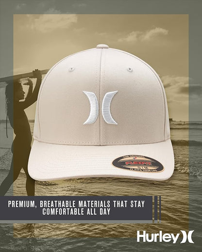 Hurley Mens Baseball Cap - Flexfit Fitted Baseball Caps for Men (Sizes: S-XL)