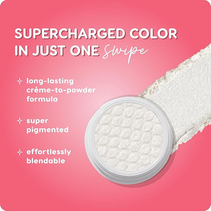 ColourPop Super Shock Shadow - High-Pigment, Crème-Powder Eye Makeup - Single Glitter Eyeshadow with Minimal Fallout and Unique Bouncy Texture - Metallic Icy White Eyeshadow - Tassel (0.07 oz)