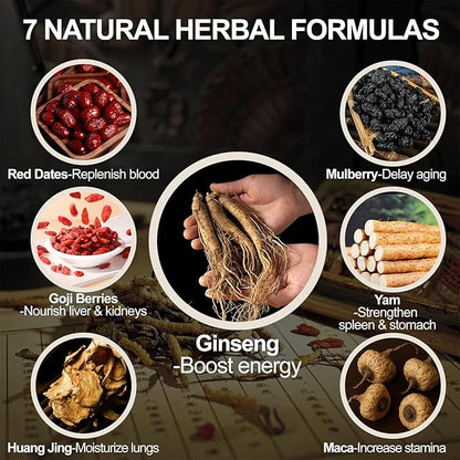 Kidney Tea Formula Six Treasure Tea, Ginseng Five Treasures, Natural Chinese Herbal Organic Kidney Cleanse Traditional Healthy Cleansing for Men & Women (30 Bags)