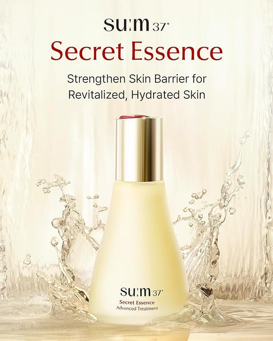 SU:M Secret Essence(1.01 fl oz) + Micro-Active Repair Serum (1.69 fl oz) - Korean skin care, Skin Barrier Repair Hydrating Serum, Deep Hydration, Boost Vitality