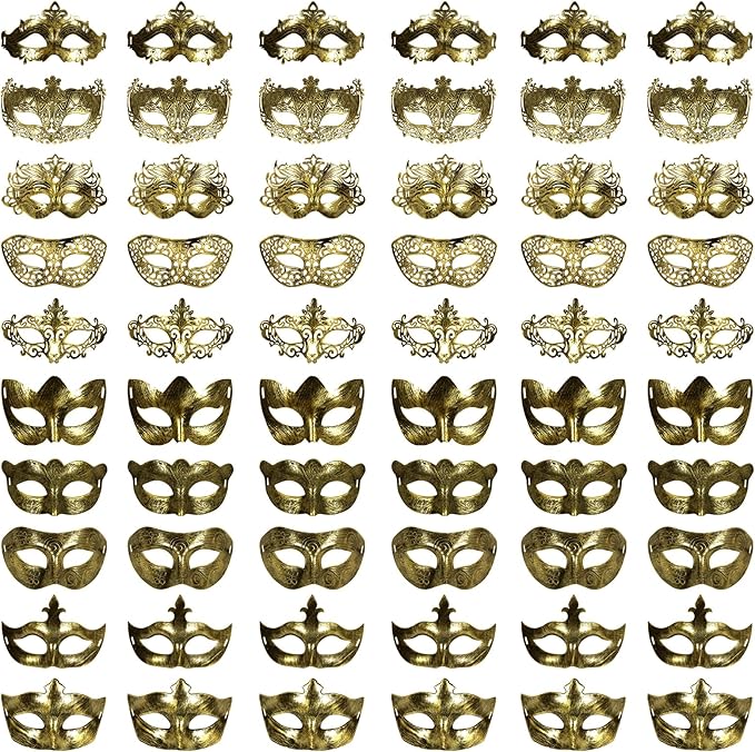 yeload Masquerade Masks 100 Bulk Vintage Masks of Masquerade Party, Venetian, Mardi Gras, Halloween, Masks for Women, Men