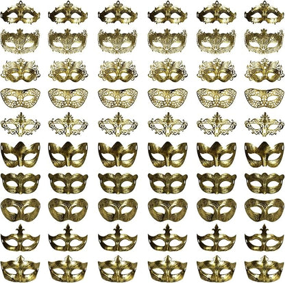 yeload Masquerade Masks 100 Bulk Vintage Masks of Masquerade Party, Venetian, Mardi Gras, Halloween, Masks for Women, Men