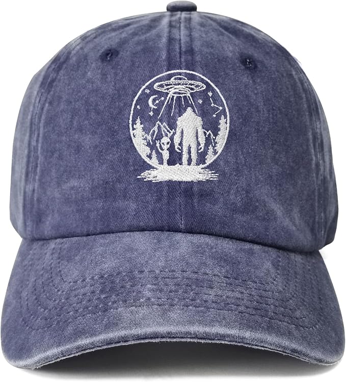 Embroidered UFO Alien Big Foot Hats