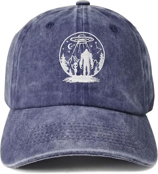 Embroidered UFO Alien Big Foot Hats