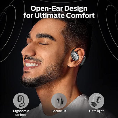 Monster Open Free AC100 Open Ear Headphones, Bluetooth 5.3 Wireless Headphones with Earhooks, Immersive Stereo Sound by Dual Large Driver, Clear Talk, 30H Playtime,Waterproof Sport Earbuds for Running