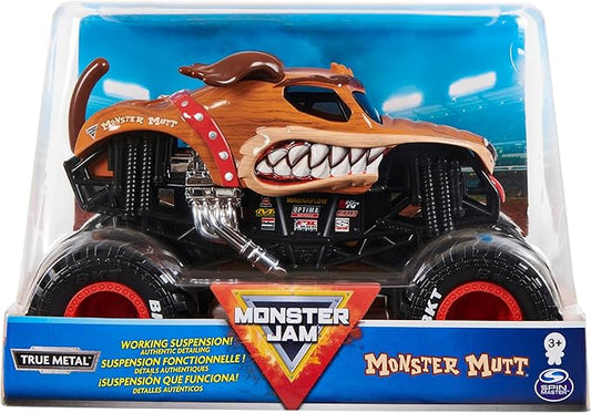 Monster Jam, Official Monster Mutt Monster Truck, Die-Cast Vehicle, 1:24 Scale