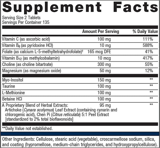 Metagenics Lipo-Gen - Lipotropic Liver Supplement* - Gallbladder Support* - with Amino Acids, Vitamin B12 & Choline - Non-GMO, Gluten-Free & Vegetarian - 270 Tablets