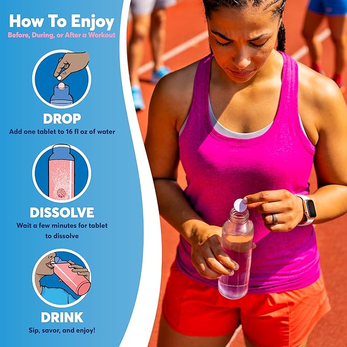 Nuun Energy Electrolyte Tablets with Ginseng, Caffeine from Green Tea Extract, Vitamin B12, B6, B5, Magnesium & 4 Other Electrolytes, Gluten Free & Vegan, Tropical Punch, 8 Pack (80 Servings Total)