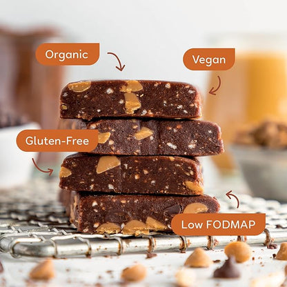 GoMacro MacroBar Organic Vegan Protein Bars - Double Chocolate + Peanut Butter Chips (2.3 Ounce Bars, 12 Count)