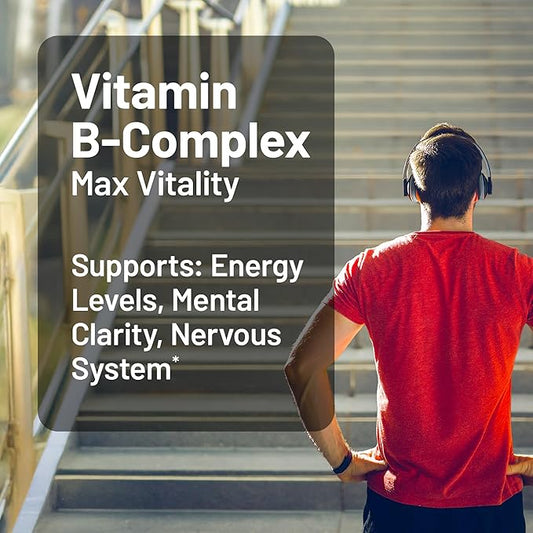 NatureWise Vitamin B Complex for Women and Men - with Folic Acid Biotin B1 B2 B3 B6 B12 - Support Cellular Energy & Mental Clarity - Gluten & Dairy Free, Non-GMO - 60 Softgels[2-Month Supply]
