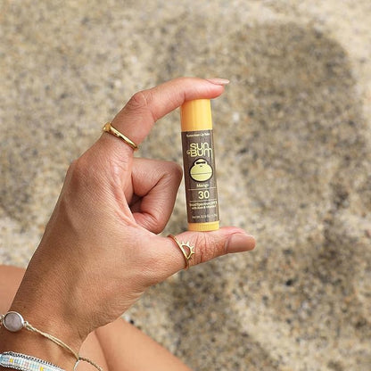 Sun Bum SPF 30 Sunscreen Mango Lip Balm - Moisturizing Aloe Vera and Vitamin E - Vegan and Cruelty Free - Broad Spectrum UVA/UVB Lip Protection - 0.15 oz Stick