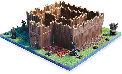 Monster Adventure Terrain 195Pc Painted Palisade Base Set- Fully Modular, Stackable 3D Tabletop World Builder - Perfect for DND Dungeons Dragons, Pathfinder, & All RPG Games, Gift