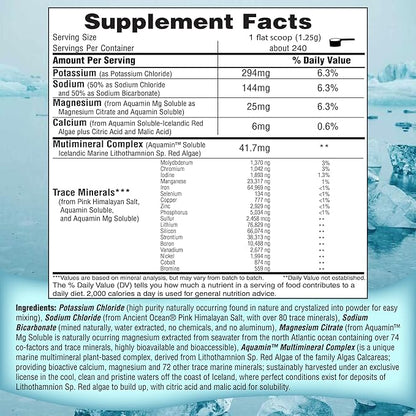 No Sugar Electrolytes Powder in The Raw | Mix in Coffee, Soup, Juice, Water, Smoothies, Broth, Anything | No Sweeteners or Flavorings | Keto & Sugar Free | Non-GMO & Vegan