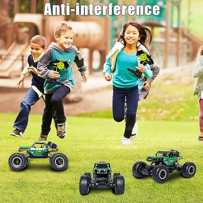 Green RC Trucks Remote Control Car 1:14 Off Road Monster Truck,Metal Shell Crawler,2.4Ghz 20km/h High Speed All Terrain Hobby Truck