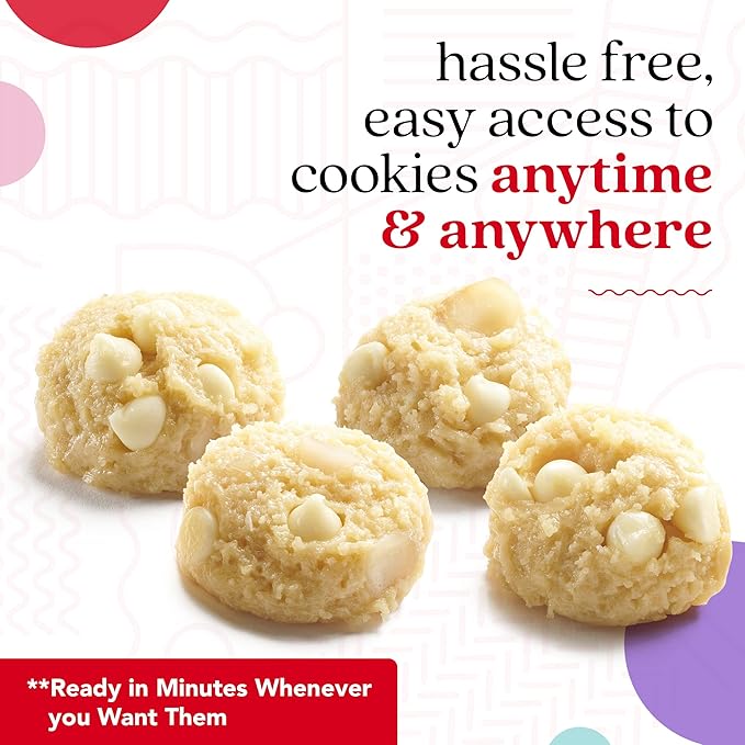 David's Cookies Preformed Frozen Cookie Dough Macadamia White 80 count