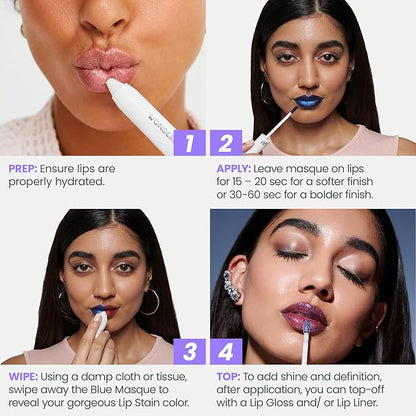 Wonderskin Wonder Blading Lip Stain Peel Off Masque - Long Lasting, Waterproof and Transfer Proof Nude Lip Tint, Matte Finish Peel Off Makeup (Adore Masque)