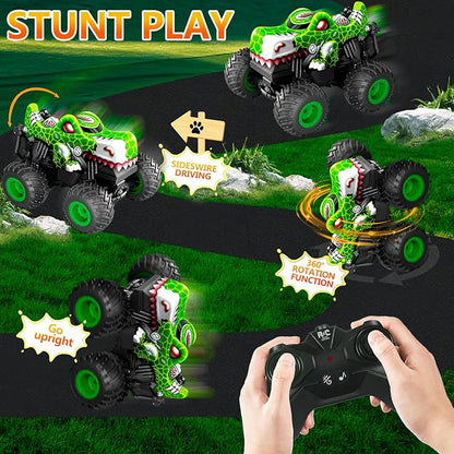 Remote Control Car, 2.4Ghz Unicorn Rc Monster Truck for Boys Girls, Rchargeable Rc Truck with Lights & Music, 360° Rotating Stunts RC Car Toy for Kids 3-5 6 7 8-12