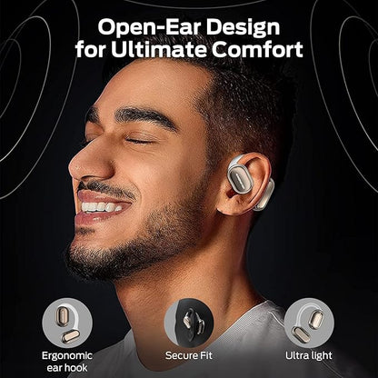 Monster Open Free AC100 Open Ear Bluetooth 5.3 Headphones, Wireless Earbuds with Earhooks, Immersive Stereo Sound by 16mm Large Driver, Clear Calls, 30H Playtime, for Workout