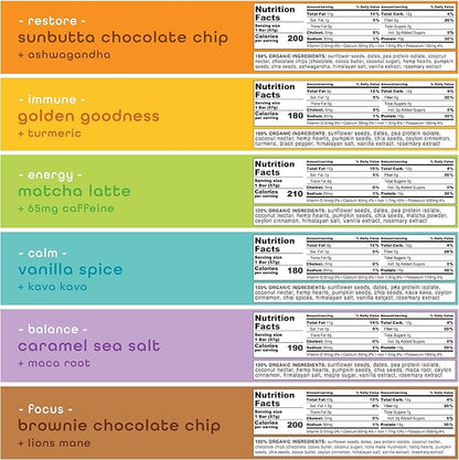 Feel Vegan Protein Bars | Keto | Gluten Free | Organic | 15g Protein | Dairy Free | Low Sugar | Grain Free | Nut Free | Soy Free | Variety Pack - 6 Flavors, 6 Count