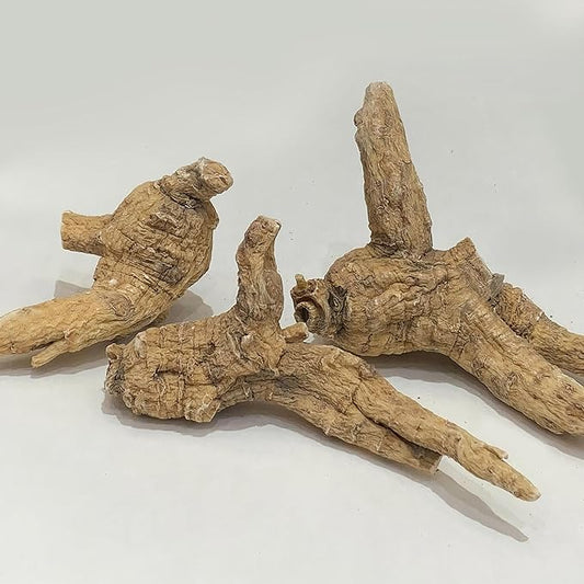 Zen Ginseng - 4 oz Bag of Untrimmed American Ginseng - Non-GMO, Gluten Free. Add This Ginseng in Soup, Tea, Coffee, juices, Smoothies and Baking (Barrel Root 4 oz Bag)