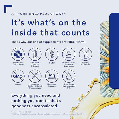 Pure Encapsulations NAC 600 mg - N-Acetyl Cysteine NAC Supplement for Lung Health & Immune Support, Liver Support & Antioxidants* - with Freeform N-Acetyl-L-Cysteine - 30 Capsules