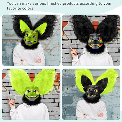 13 Pcs DIY Dino Mask Kit Hard Plastic Dinosaur Mask Furry Therian Dino Costume Kit Animal Dinosaur Party Costume
