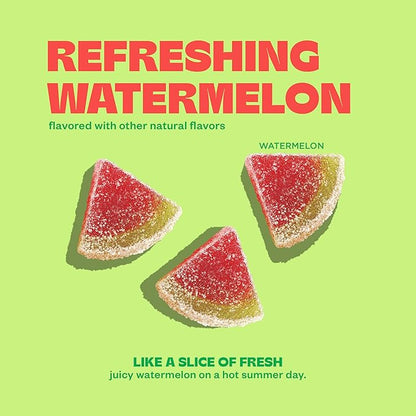 Tandy Mellow Melons L-Theanine Gummies I Relaxation Gummies with Refreshing Watermelon Flavor I Calming Gummies for Adults I Gluten-Free Fast-Acting Dietary Supplement Gummy I 6-Pack