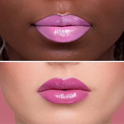 Juvia's Place Smoothie Lip Gloss Tutti Fruitty - Hydrating Cream Lipgloss with Pink & Mauve Tones - Non Sticky Plumping Glosses - High Shine Lipgloss for Women - Lip Plumper w/Cocoa Butter & Chia Oil