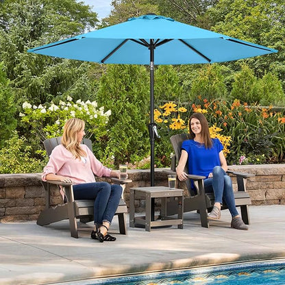 ABCCANOPY 7.5FT OutdoorPatio Umbrella, UV Protection Table Umbrella w/Crank for Easy Set Up, Suitable for Garden, Lawn, Deck & Backyard (Turquoise)