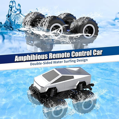 1:16 Remote Control Car, 2.4GHz Waterproof RC Cars, 4WD Amphibious RC Truck, All Terrain Off-Road Remote Control Monster Truck, Pick-up RC Car Toy for Boys Girls Ages 6+