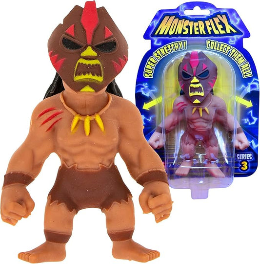 Monster Flex Stretchy Toys - 14 Unique Spooky Stretch Monsters for Boys and Girls, Birthday Gift Party Favors, Sensory Fidget Stress Toys for Kids - Series 3 (Shaman)