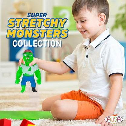 Monster Flex Stretchy Toys - 14 Unique Spooky Stretch Monsters - Kids Birthday Gift Party Favors, Sensory Fidget Stress Toys - Series 3 (Thief)