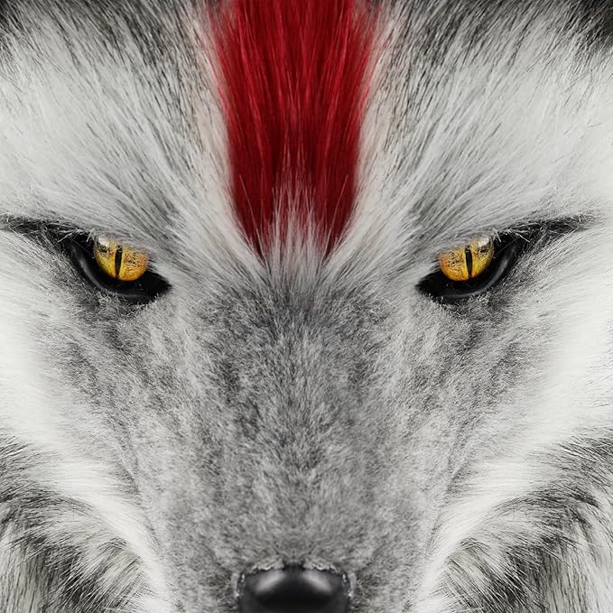 HAOAN Furry Dog Mask Animal Wolf Full Head for Halloween Fancy Dress Party Cosplay Costume Women Men