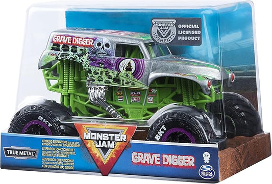 Monster Jam, Official Grave Digger Monster Truck, Die-Cast Vehicle, 1:24 Scale