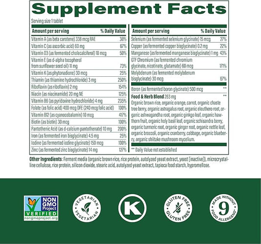 MegaFood Women's 40+ One Daily Multivitamin for Women with Vitamin B12, Vitamin B6, Vitamin C, Vitamin D, Zinc & Iron – Plus Real Food - Immune Support - Bone Health - Non-GMO - Vegetarian - 60 Tabs