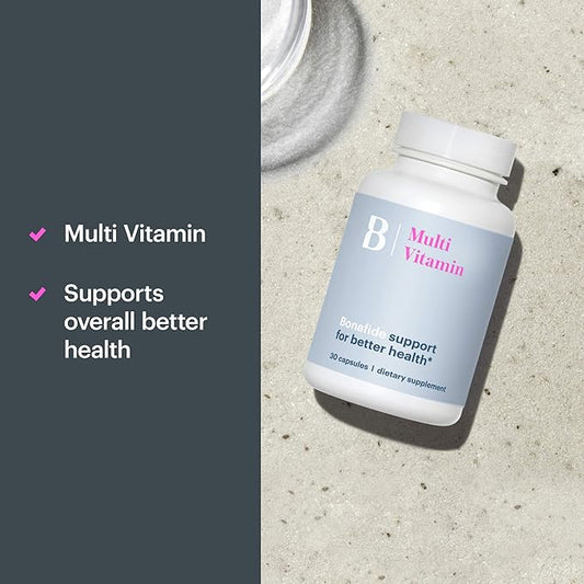 Bonafide Essentials Multi Vitamin for Better Health – Daily Multivitamin for Women – 30 Capsules (1-Month Supply)
