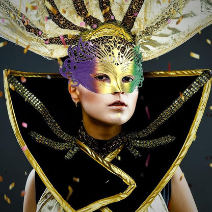 yeload Masquerade Masks 100 Bulk Vintage Masks of Masquerade Party, Venetian, Mardi Gras, Halloween, Masks for Women, Men