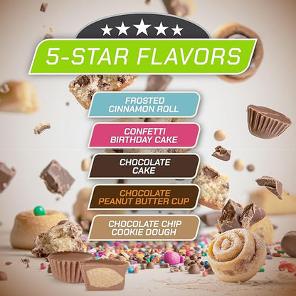 MusclePharm Combat Ready Protein Bar, Confetti Cake High Protein Bars, Combat Cravings, Fuel Performance & Meet Energy Demands, 20g Protein from Whey Protein, 4g Fiber, Gluten Free, 4 Bars