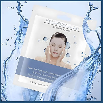 Face Masks Skincare | Instant Brightening Hydrating Hyaluronic Acid Face Sheet Mask | Anti-Aging Skincare | PH Balanced for Sensitive Skin | Not Tested on Animals | Korean Skincare