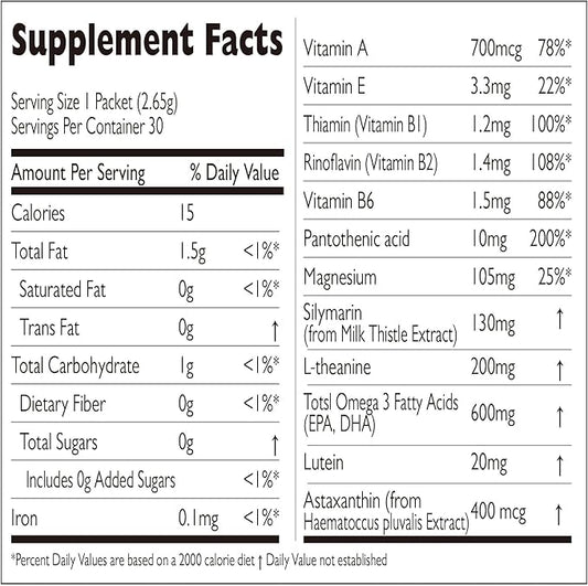 Multivitamins, Capsule, 30 Day Supply, Omega-3 DHA, Lutein, Astaxanthin, Milk Thistle, Theanine