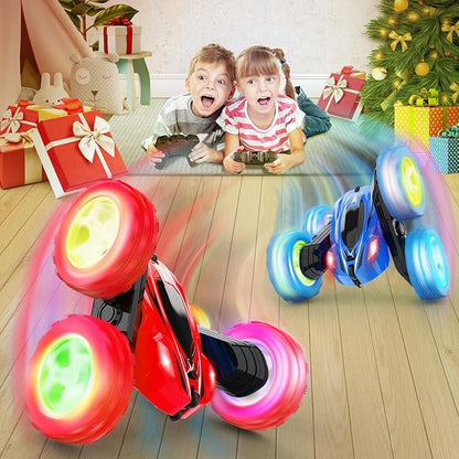 Remote Control Car, RC Cars Toys, 2.4GHz 4WD Fast RC Car Kids Toys Double Sided 360° Rotating Monster Truck Toys for Girls RC Truck Toy Cars for Boys